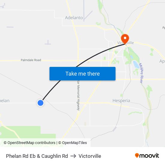 Phelan Rd Eb & Caughlin Rd to Victorville map