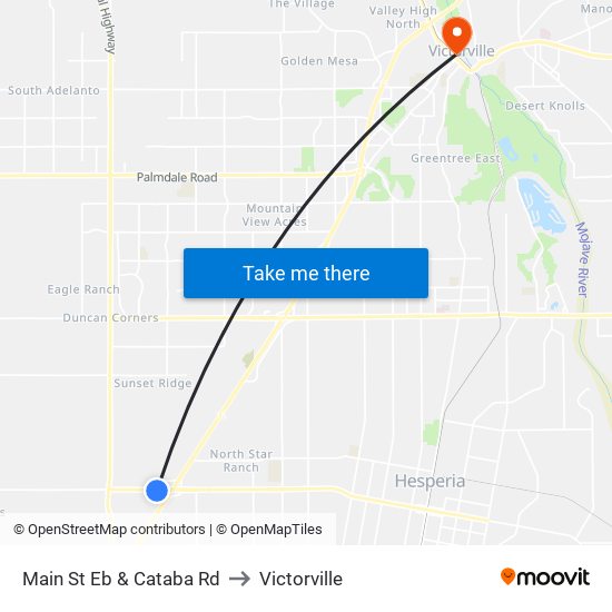 Main St Eb & Cataba Rd to Victorville map