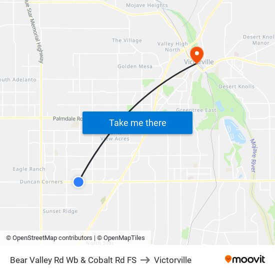 Bear Valley Rd Wb & Cobalt Rd FS to Victorville map