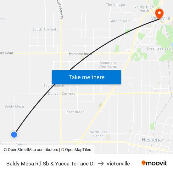 Baldy Mesa Rd Sb & Yucca Terrace Dr to Victorville map