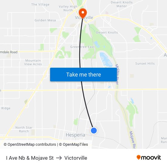 I Ave Nb & Mojave St to Victorville map