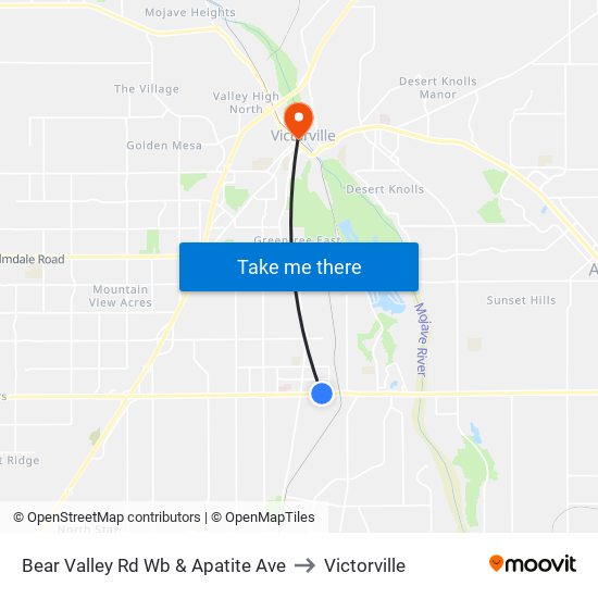 Bear Valley Rd Wb & Apatite Ave to Victorville map