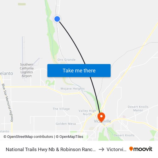 National Trails Hwy Nb & Robinson Ranch Rd to Victorville map
