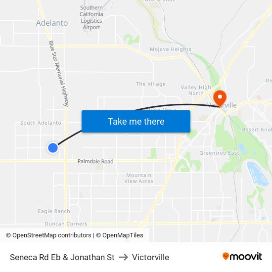 Seneca Rd Eb & Jonathan St to Victorville map