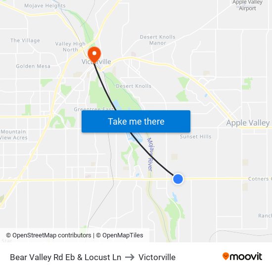 Bear Valley Rd Eb & Locust Ln to Victorville map