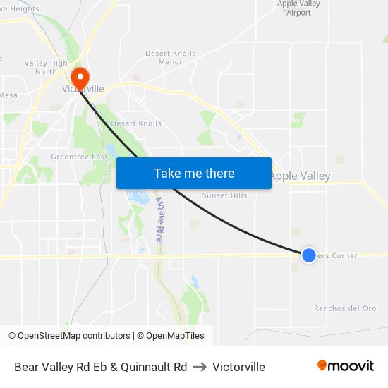 Bear Valley Rd Eb & Quinnault Rd to Victorville map