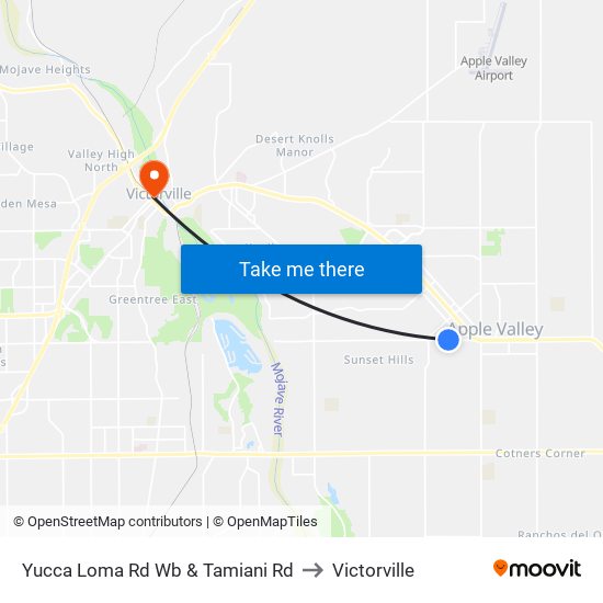 Yucca Loma Rd Wb & Tamiani Rd to Victorville map