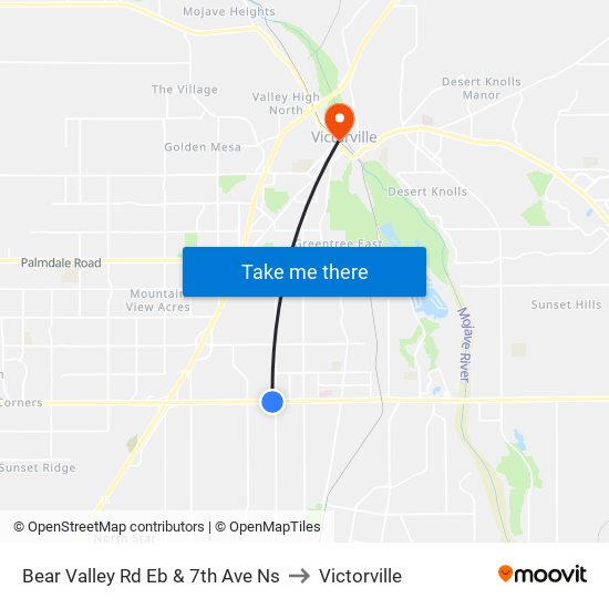 Bear Valley Rd Eb & 7th Ave Ns to Victorville map