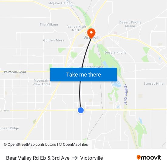 Bear Valley Rd Eb & 3rd Ave to Victorville map