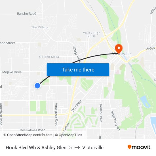 Hook Blvd Wb & Ashley Glen Dr to Victorville map