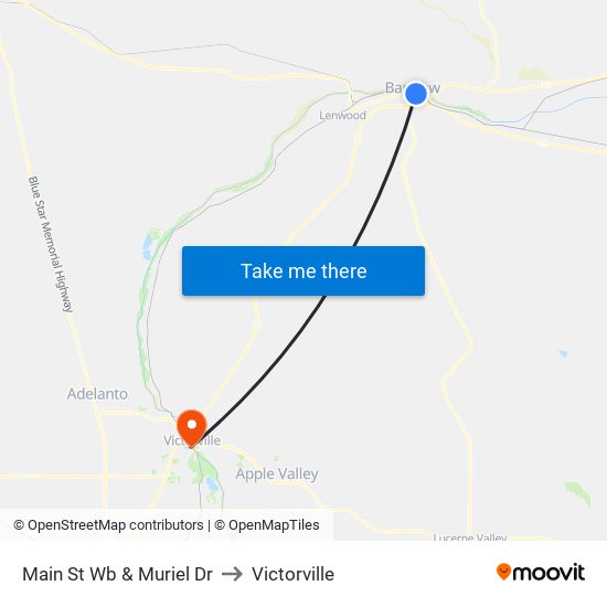 Main St Wb & Muriel Dr to Victorville map