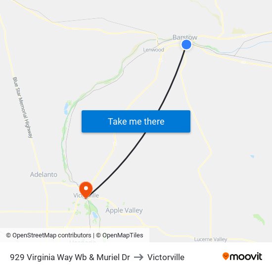 929 Virginia Way Wb & Muriel Dr to Victorville map