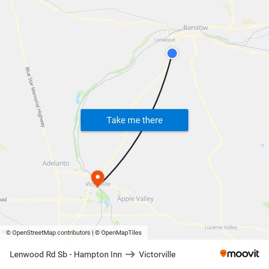 Lenwood Rd Sb - Hampton Inn to Victorville map