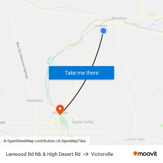 Lenwood Rd Nb & High Desert Rd to Victorville map