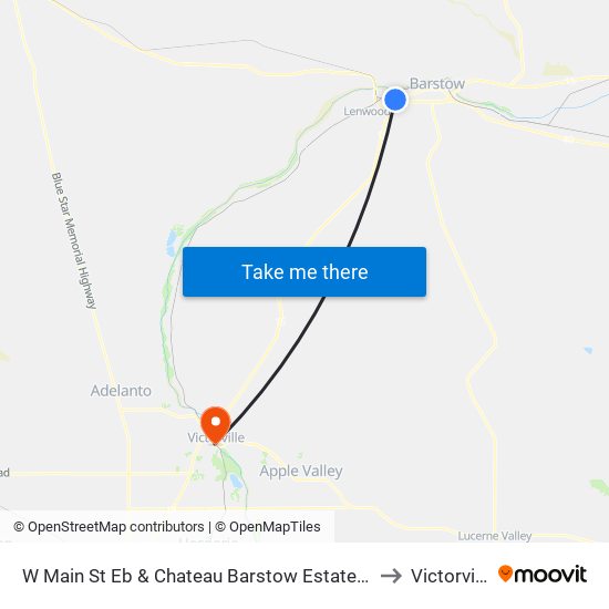 W Main St Eb & Chateau Barstow Estates Ln to Victorville map