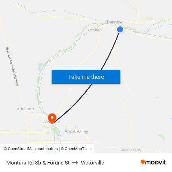 Montara Rd Sb & Forane St to Victorville map