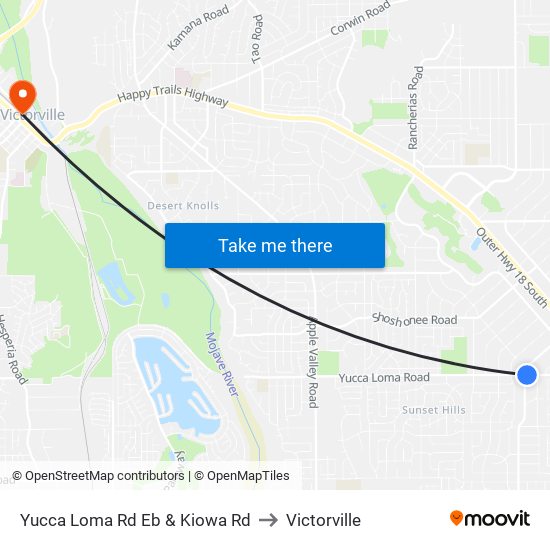 Yucca Loma Rd Eb & Kiowa Rd to Victorville map