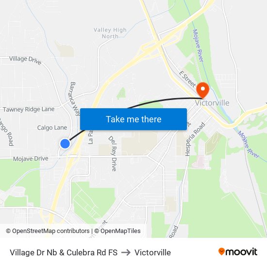 Village Dr Nb & Culebra Rd FS to Victorville map