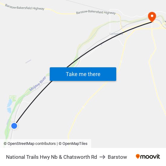 National Trails Hwy Nb & Chatsworth Rd to Barstow map