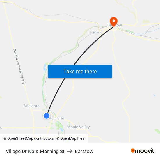 Village Dr Nb & Manning St to Barstow map