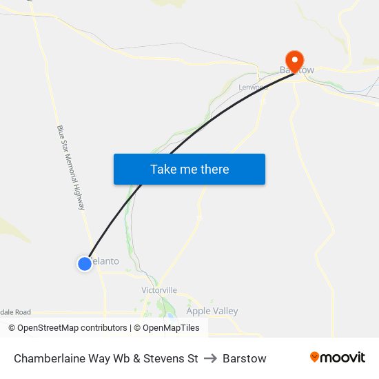 Chamberlaine Way Wb & Stevens St to Barstow map