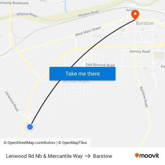 Lenwood Rd Nb & Mercantile Way to Barstow map