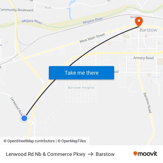 Lenwood Rd Nb & Commerce Pkwy to Barstow map