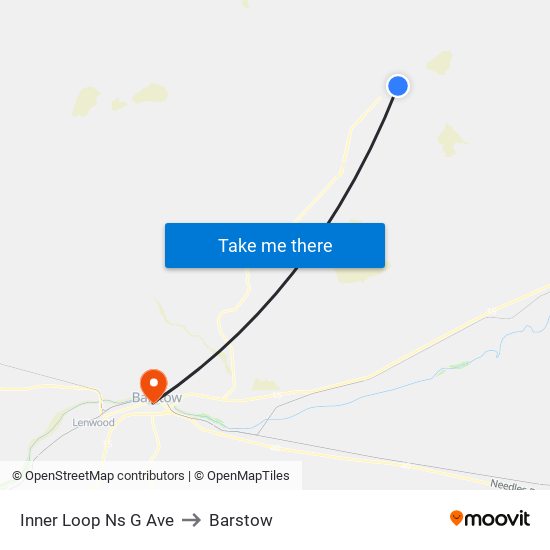 Inner Loop Ns G Ave to Barstow map