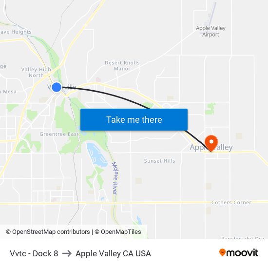 Vvtc - Dock 8 to Apple Valley CA USA map