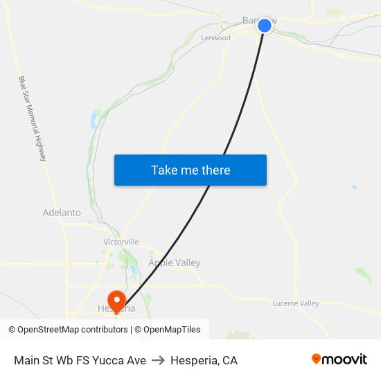 Main St Wb FS Yucca Ave to Hesperia, CA map