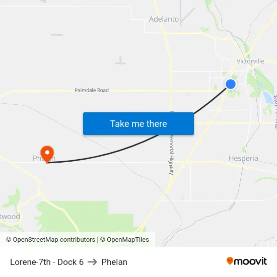 Lorene-7th - Dock 6 to Phelan map