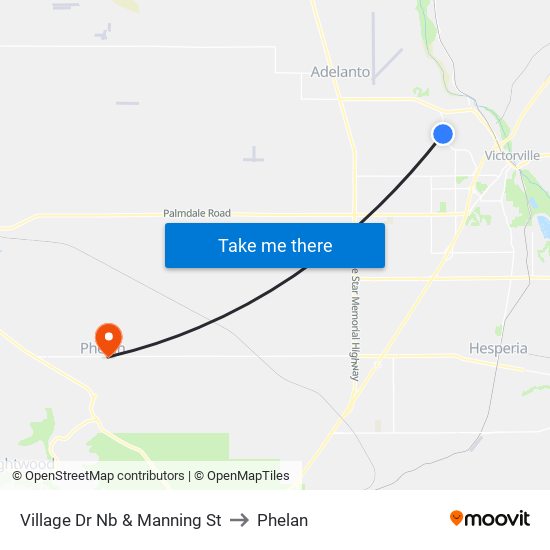 Village Dr Nb & Manning St to Phelan map