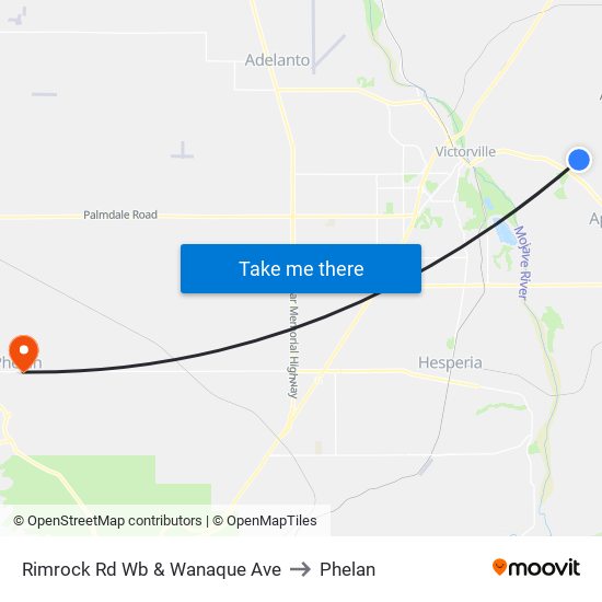 Rimrock Rd Wb & Wanaque Ave to Phelan map