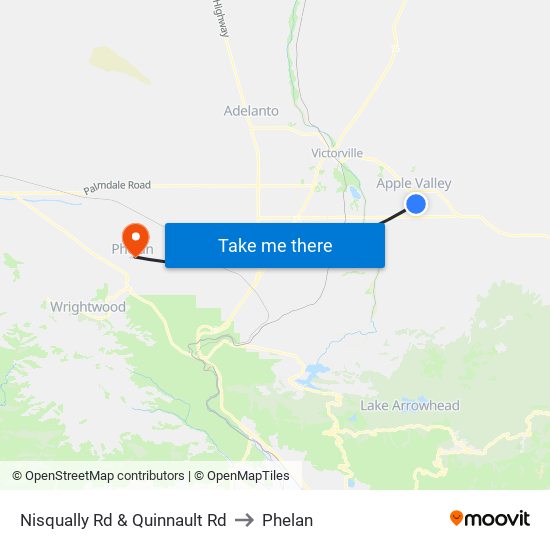 Nisqually Rd & Quinnault Rd to Phelan map