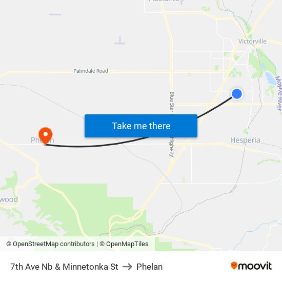 7th Ave Nb & Minnetonka St to Phelan map