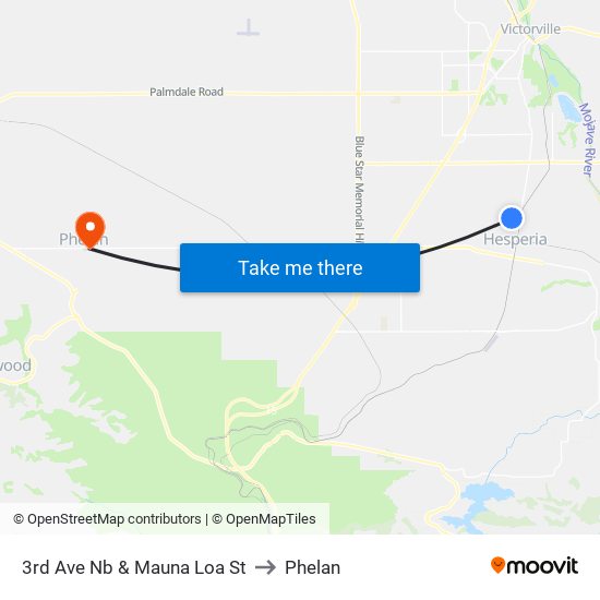 3rd Ave Nb & Mauna Loa St to Phelan map