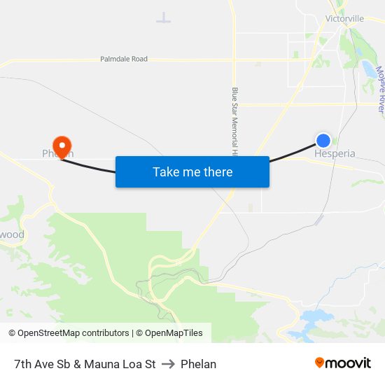 7th Ave Sb & Mauna Loa St to Phelan map