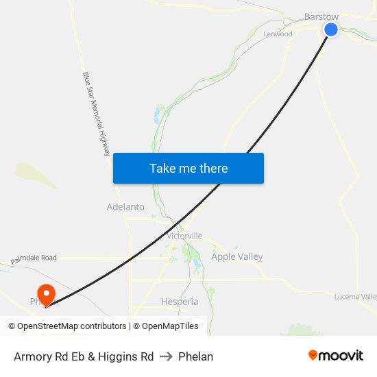 Armory Rd Eb & Higgins Rd to Phelan map