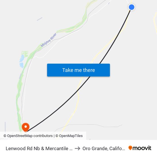 Lenwood Rd Nb & Mercantile Way to Oro Grande, California map