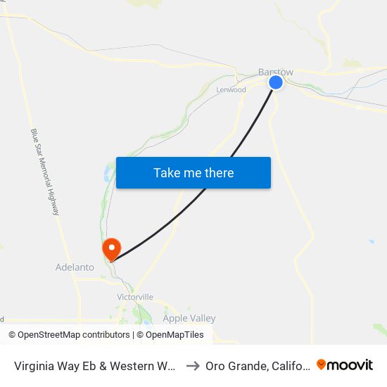 Virginia Way Eb & Western Whip Ct to Oro Grande, California map