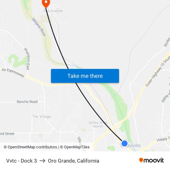 Vvtc - Dock 3 to Oro Grande, California map