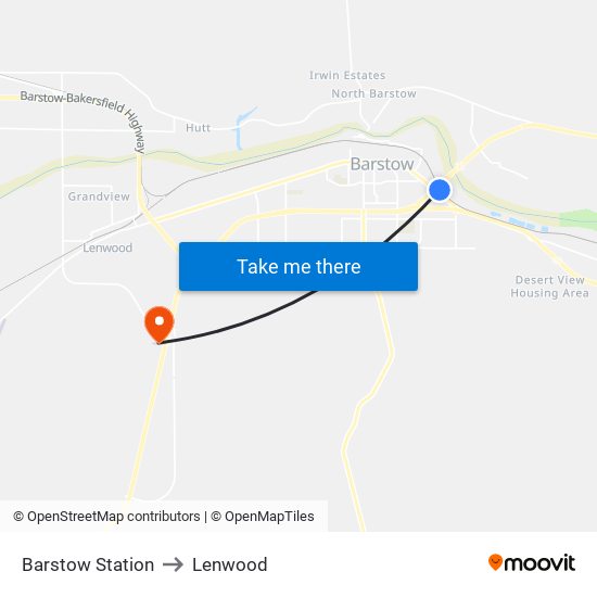 Barstow Station to Lenwood map