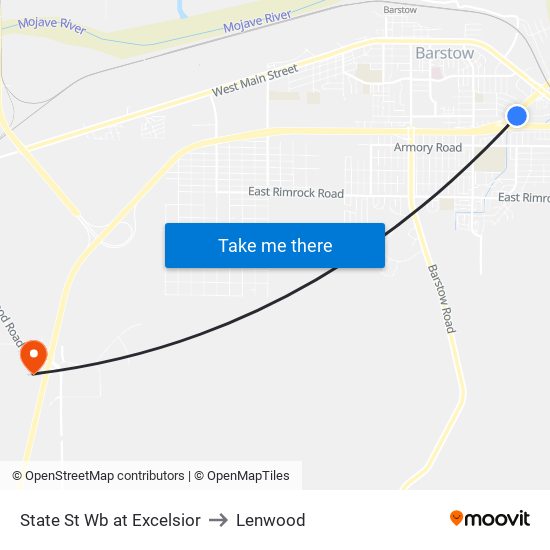 State St Wb at Excelsior to Lenwood map