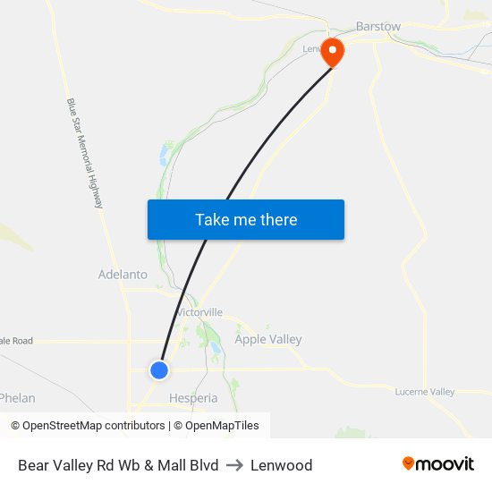 Bear Valley Rd Wb & Mall Blvd to Lenwood map