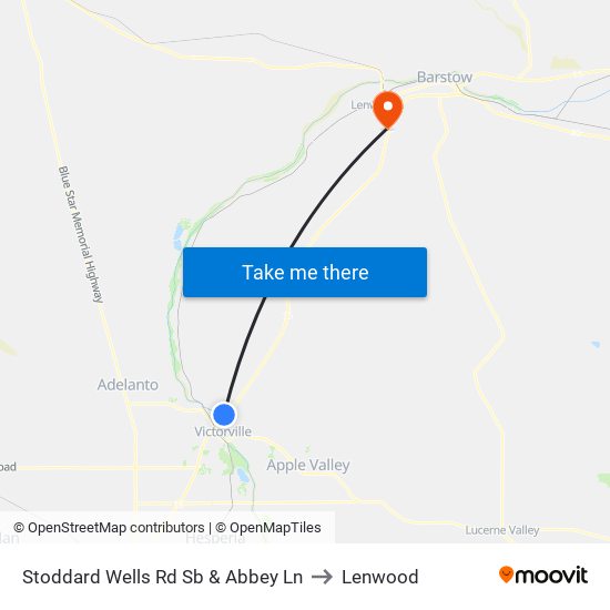 Stoddard Wells Rd Sb & Abbey Ln to Lenwood map