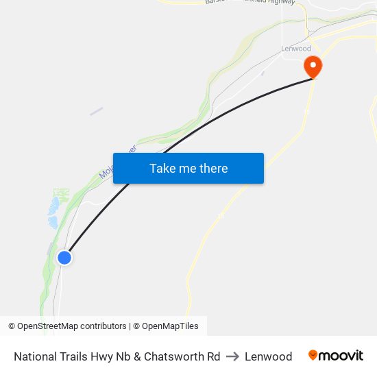 National Trails Hwy Nb & Chatsworth Rd to Lenwood map