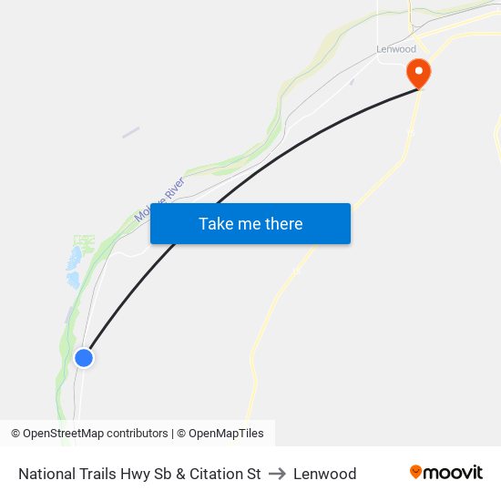 National Trails Hwy Sb & Citation St to Lenwood map