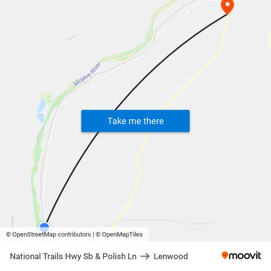National Trails Hwy Sb & Polish Ln to Lenwood map