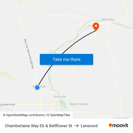 Chamberlaine Way Eb & Bellflower St to Lenwood map