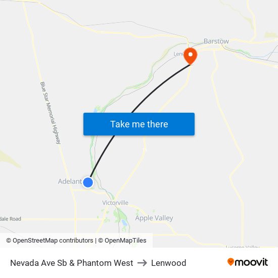 Nevada Ave Sb & Phantom West to Lenwood map